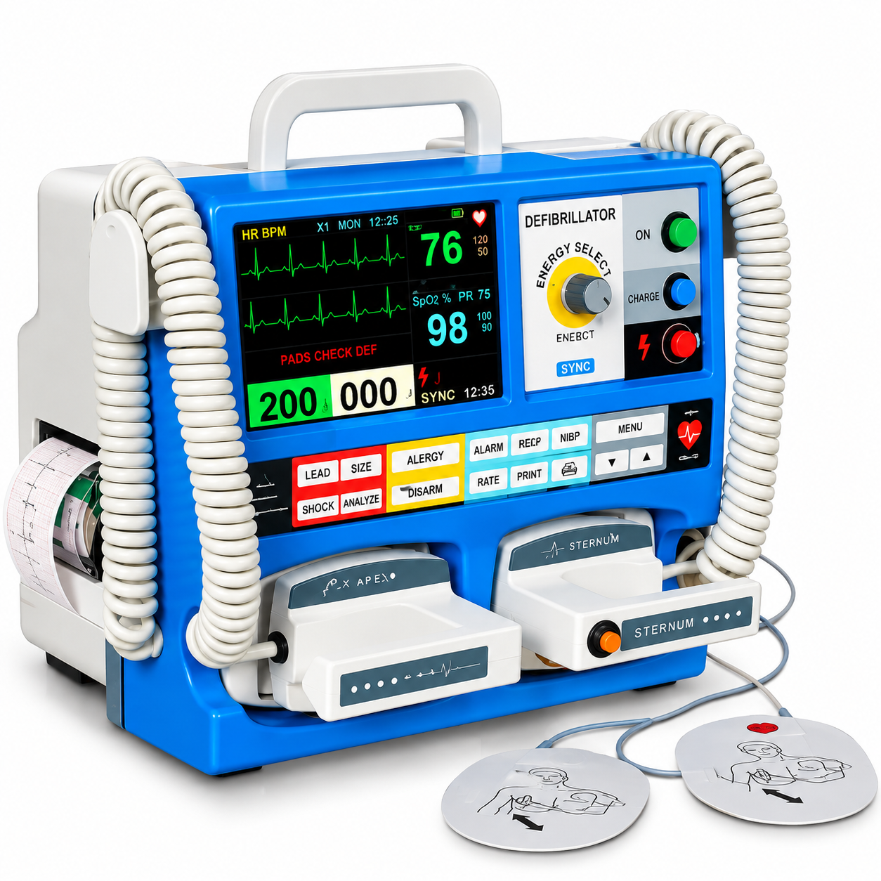 PORTABLE BIPHASIC DEFIBRILLATOR - SLC-NI1006